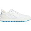 imageadidas Mens Flopshot Spikeless Golf ShoesFootwear WhiteGold MetallicBlue Rush