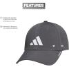 imageadidas Mens Gameday Stretch Fit Baseball CapGrey SixWhite40