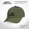 imageadidas Mens Gameday Stretch Fit Baseball CapOlive Strata GreenBlack40
