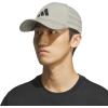 imageadidas Mens Gameday Stretch Fit Baseball CapSilver Pebble GreyBlack40