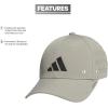 imageadidas Mens Gameday Stretch Fit Baseball CapSilver Pebble GreyBlack40