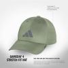 imageadidas Mens Gameday Stretch Fit Baseball CapTent GreenGrey Five