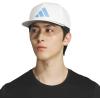 imageadidas Mens Midrange Structured HighCrown Slight Pre Curve Brim Adjustable Fit Snapback Hat with Retro Rope Cording DetailWhiteBlue FusionGrey