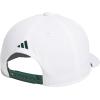 imageadidas Mens Midrange Structured HighCrown Slight Pre Curve Brim Adjustable Fit Snapback Hat with Retro Rope Cording DetailWhiteCollegiate GreenBlack