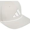 imageadidas Mens Midrange Structured HighCrown Slight Pre Curve Brim Adjustable Fit Snapback Hat with Retro Rope Cording DetailWonder Alumina GreyWhiteBlack