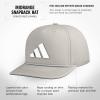 imageadidas Mens Midrange Structured HighCrown Slight Pre Curve Brim Adjustable Fit Snapback Hat with Retro Rope Cording DetailWonder Alumina GreyWhiteBlack