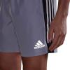 imageadidas Mens Own The Run 3Stripes ShortsHalo SilverBlack