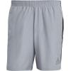 imageadidas Mens Own The Run 3Stripes ShortsHalo SilverBlack
