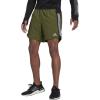 imageadidas Mens Own The Run 3Stripes ShortsWild PineBlack