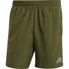 imageadidas Mens Own The Run 3Stripes ShortsWild PineBlack