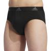 imageadidas Mens Performance Stretch Cotton Brief Underwear 3Pack Designed for Active Comfort and All Day WearBlackOnix Grey