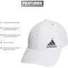 imageadidas Mens Release 3 Structured Stretch Fit CapWhiteOnix GreyBlack