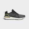 imageadidas Mens Solarthon Spikeless Golf ShoeCore BlackPurpleSolar Gold