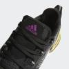 imageadidas Mens Solarthon Spikeless Golf ShoeCore BlackPurpleSolar Gold