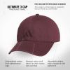 imageadidas Mens Ultimate Hat Relaxed Crown Adjustable Fit Strapback Cotton Baseball CapAurora Ruby Red