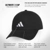 imageadidas Mens Ultimate Hat Relaxed Crown Adjustable Fit Strapback Cotton Baseball CapBlackWhite30