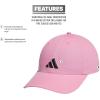 imageadidas Mens Ultimate Hat Relaxed Crown Adjustable Fit Strapback Cotton Baseball CapBliss PinkBlackSoccer