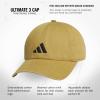 imageadidas Mens Ultimate Hat Relaxed Crown Adjustable Fit Strapback Cotton Baseball CapKhakiBlack30