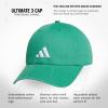imageadidas Mens Ultimate Hat Relaxed Crown Adjustable Fit Strapback Cotton Baseball CapSemi Court GreenWhite30