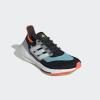 imageadidas Mens Ultraboost 21 Running ShoeBlackWhiteAqua