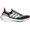 imageadidas Mens Ultraboost 21 Running ShoeBlackWhiteAqua