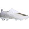 imageadidas Mens X GHOSTED3 Soccer ShoeWhiteMetallicgold MelangeSilver Metallicfirm Ground