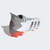 imageadidas Predator Freak 3 Laceless Firm Ground Soccer Shoe MensWhiteIron MetallicSolar Red
