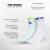 imageadidas Pure Training High Quarter Sports Performance Socks 2PairAlmost Light BlueSemi Lucid BlueSemi Solar Yellow