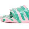 imageadidas Unisex Adult Adilette Aqua SlideBliss PinkCourt GreenCourt Green