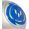 imageadidas Unisex Messi Club Soccer BallSilver MetallicLucid BlueSolar Yellow