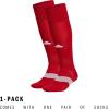 imageadidas Unisex Metro Soccer Socks for Men Women Youth Boys and Girls Team SportsTeam Power RedClear GreyWhite