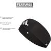 imageadidas UnisexAdult Alphaskin Wide Fit Sports HeadbandBlackWhite