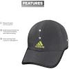 imageadidas UnisexChild Superlite Relaxed Adjustable Performance CapGrey SixBlackPulse Lime Green