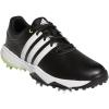imageadidas UnisexChild Tour360 Little Big Kid Golf ShoeCore BlackFootwear WhitePulse Lime