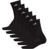 imageadidas Womens Athletic Cushioned Crew Socks with Arch Support 6Pack Durable MoistureWickingBlack