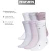 imageadidas Womens Athletic Cushioned Crew Socks with Arch Support 6Pack Durable MoistureWickingPreloved Fig PurpleClear Onix GreyWhite