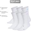 imageadidas Womens Athletic Cushioned Crew Socks with Arch Support 6Pack Durable MoistureWickingWhiteClear Sky BlueBliss Lilac Purple