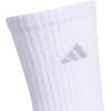 imageadidas Womens Cushioned Crew Socks with Arch Compression 3 PairsWhiteClear Onix Grey