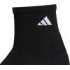 imageadidas Womens Cushioned Quarter Socks 3Pair with Arch CompressionBlackNight GreyWhite