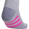 imageadidas Womens Cushioned Quarter Socks 3Pair with Arch CompressionCool Light HeatherLucid Fuchsia PinkBlue Fusion