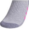 imageadidas Womens Cushioned Quarter Socks 3Pair with Arch CompressionCool Light HeatherLucid Fuchsia PinkBlue Fusion