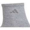 imageadidas Womens Cushioned Quarter Socks 3Pair with Arch CompressionCool Light HeatherPowder YellowViolet Tone Purple