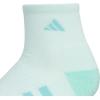 imageadidas Womens Cushioned Quarter Socks 3Pair with Arch CompressionHalo Mint GreenWhiteGrey