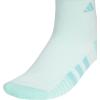 imageadidas Womens Cushioned Quarter Socks 3Pair with Arch CompressionHalo Mint GreenWhiteGrey