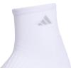 imageadidas Womens Cushioned Quarter Socks 3Pair with Arch CompressionWhiteClear Onix Grey