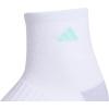 imageadidas Womens Cushioned Quarter Socks 3Pair with Arch CompressionWhitePulse Mint GreenLucid Fuchsia Pink