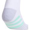 imageadidas Womens Cushioned Quarter Socks 3Pair with Arch CompressionWhitePulse Mint GreenLucid Fuchsia Pink