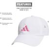 imageadidas Womens Influencer 3 Relaxed Strapback Adjustable Fit HatWhiteBliss Pink