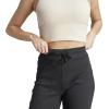 imageadidas Womens Lounge Ribbed Flared Leg PantsBlack