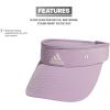 imageadidas Womens Visor  Match Athletic Clipon Sun Hat for Sport ampamp TrainingPreloved Fig PurplePutty Mauve Pink